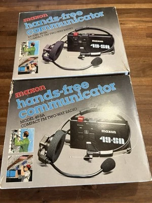 Maxon Hands-Free Communicator Model 49-SA in Original Box 1986 Set Of Two - Image 1 of 4