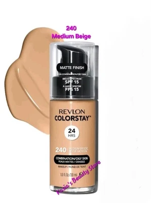 Revlon Colorstay Foundation 24 Combination/Oily Skin - Medium Beige 30ml SPF15 - Image 1 of 2