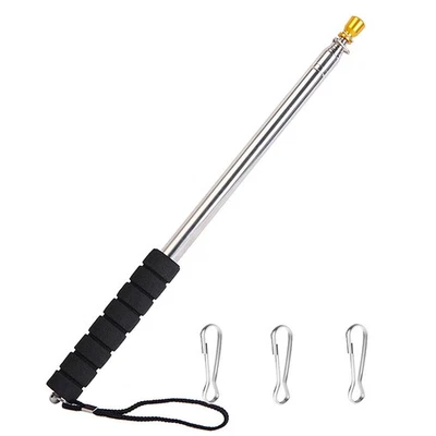 9.8Ft Telescopic Flag Pole,Stainless Steel Handheld Portable Extendable4354 - Image 1 of 4