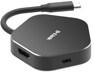 D-LINK - USB-C Hab Multiport dengan HDMI & Power Delivery, 2x USB-A USB-C HDMI - Image 1 of 4