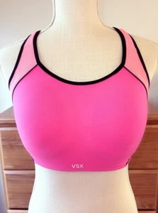 G🌸 Rare Victoria's Secret VSX The Incredible Sports Bra 32DDD Pink Activewear - Picture 1 of 10