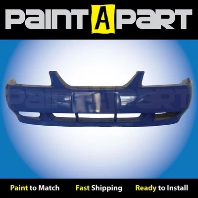 Fits: 1999 2000 2001 Ford Mustang GT Front Bumper Painted L5 Azure Blue - Изображение 1 из 4