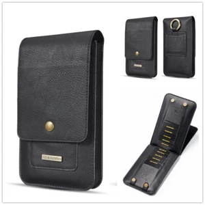 Universal Leather Holster with Belt Loop Phone Belt Holder Men Pouch Wallet Case - Picture 1 of 13