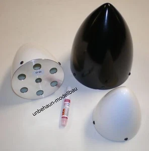 GFK Spinner 125mm Schwarz  für 2 und 3 Blatt  Luftschrauben - Bild 1 von 2