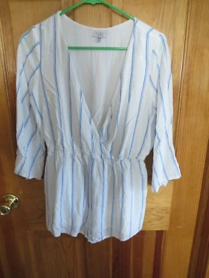 TOBI Mono Mameluco Manga Larga Rayas Azul Blanco Talla Mediana Foto 1 de 3