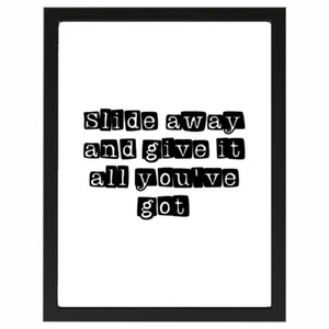 Slide Away, Oasis, Text, Poster, Druck A4, A5 oder A6 - Bild 1 von 2