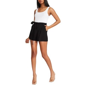 Pantalones cortos para mujer BB Dakota by Steve Madden The Explorer con cinturón negros XL B4HP - Imagen 1 de 4