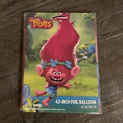Dreamworks Trolls Poppy Foil Balloon 43" Multicolor Pink - image 1 of 2