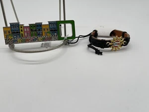 Puerto Rico Leather Adjustable Bracelet And Bottle Opener Souvenir - Picture 1 of 4