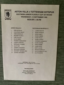 Aston Villa Juniors v Tottenham Juniors (SJFC) 13/9/1995 - Picture 1 of 1