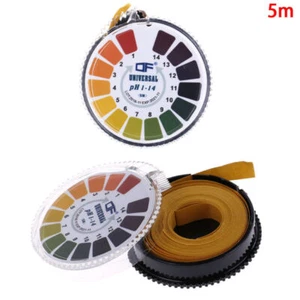 1Roll / 5m Labor-Ph-Indikator-Teststreifen 1-14 Papier Lackmus alkalische S^c^ - Bild 1 von 10
