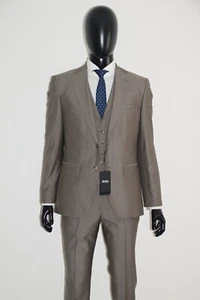 HUGO BOSS 3 Piece Suit, Size 94 / US 38L, Regular Fit, Medium Beige - Picture 1 of 10