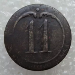 Guerras Napoleónicas Ejército Polaco 11 Regimiento 18,3 mm Botón Latón Vk - Imagen 1 de 7
