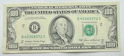 1985 Vintage $100 Note -Vintage $100 Bill - New York - Hundred Dollar Bill - Image 1 of 2