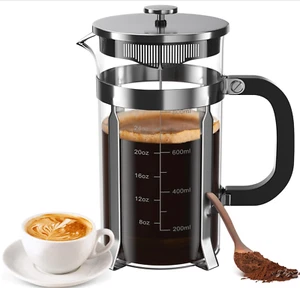French Press Coffee Maker 34OZ Heat Resistant Borosilicate glass stainlesssteel - Picture 1 of 7