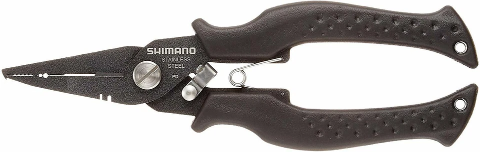 Alicate de acero inoxidable JAPÓN SHIMANO CT-541P AD DIESTRO TIPO F color negro con pista Foto 1 de 1