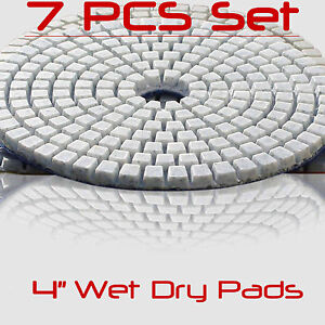 Diamond Polishing Pads 4 Inch Wet Dry Set For Granite Concrete Marble Polishing