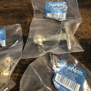 StyleMates Satin Brass Deco Peg Item #57099 Lot Of 3 - Picture 1 of 8