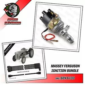 Massey Ferguson TEA 20 MF35 135 Replacement Electronic Distributor and HT Leads - Picture 1 of 6