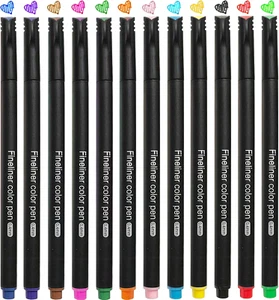 Journaling Pens Fineliner Pens Colored Pens Drawing Pens Fine Tip Pens for Journ - Picture 1 of 7