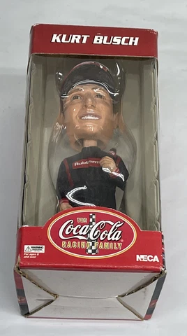 NOS Vintage 2002 Kurt Busch 97 Coca-Cola Racing Family Bobble Head Knockers NECA Cover