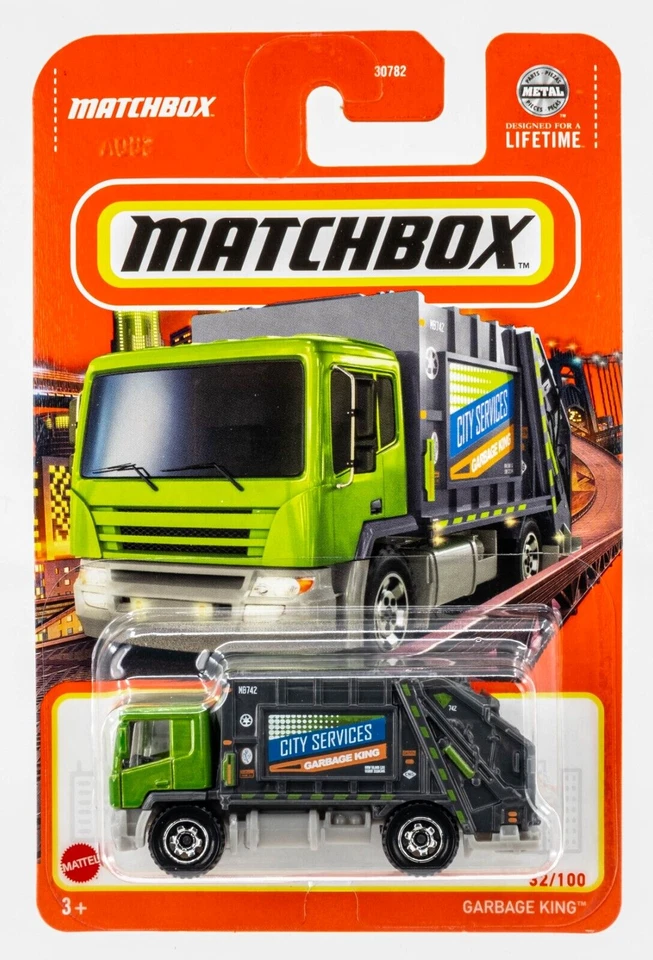2024 Matchbox #32 Garbage King™ VERDE METÁLICO | SERVICIOS URBANOS | FSC Foto 1 de 1
