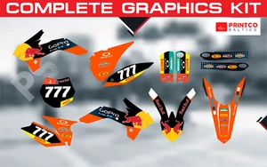 KTM SX EXC 65 85 125 250 300 450 2013-2025 complete graphics kit 21 mil - Picture 1 of 9