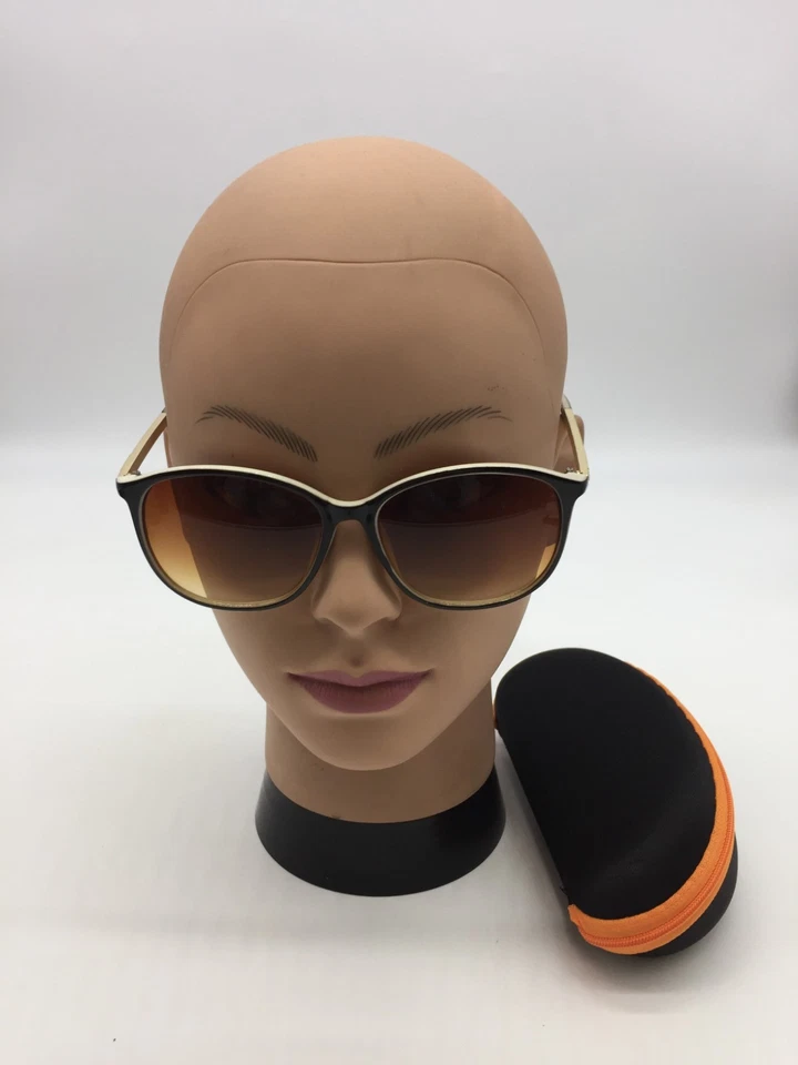 Gafas de sol Chanel para mujer con montura negra/blanca de moda 57-17-137 lentes marrones Foto 1 de 4