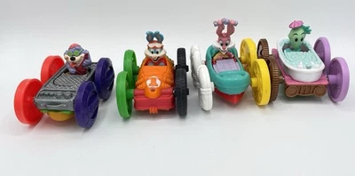 Набор из 4 крошечных мультяшек приключения Flip автомобилей винтажный 1990 McDonald's игрушки - Изображение 1 из 2