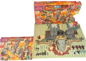 Mega Bloks Fire & Ice Dragons Portal of Fire #9889 Incomplete In Box & Manual - Picture 1 of 14