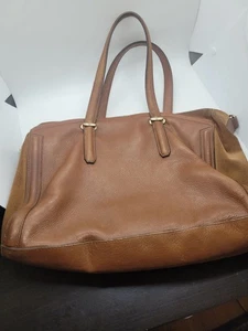 Massimo Dutti di SPAGNA Portafoglio Pelle Doppio Manico Zip Marrone Old Money Professor - Foto 1 di 9