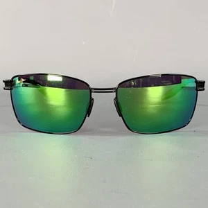 Maui Jim Cove Park Sonnenbrille schwarz schillernd grün Acetat Metall polarisiert - Bild 1 von 8