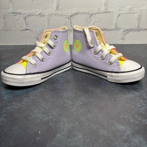 Converse All Star Toddler High Top Sneakers Electric Blush Color Block Size 6 - Picture 1 of 7