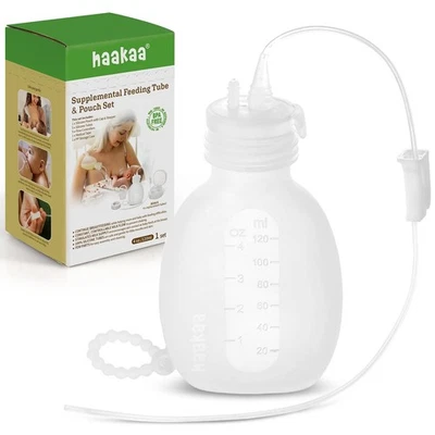 Juego de tubo y bolsa de alimentación suplementaria, sistema de lactancia suplementaria para bebés, SNS Br... Foto 1 de 4