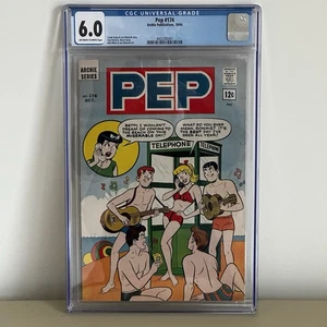 PEP #174 1964 CGC 6.0 FN ARCHIE COMICS BETTY VERONICA BIKINI COVER GGA - Picture 1 of 3