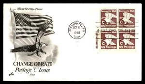 Mayfairstamps US FDC 1981 Eagle C Stamp Change of Rate First Day Cover aau_12151 - Picture 1 of 2