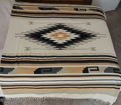 Urban Outfitters 4040 Locust Aztec  Pattern Throw Blanket 100% Cotton 83"x62" - Image 1 of 4