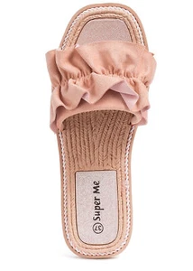 Damen 77 Lifestyle Schuhe Sandale mit Deko Applikation Raffung rosa N21052635 - Bild 1 von 5