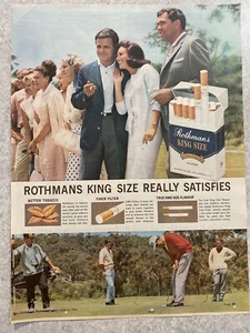 Rothmans King Size Cigarette 1960's Original Vintage Retro Print Ad - Picture 1 of 5