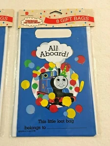 Vintage Thomas the Tank American Greetings Birthday Party Loot bag 8 pack NIP  - Picture 1 of 1