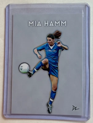 Tarjeta coleccionable Mia Hamm edición limitada firmada por artista "Washington Freedom" 1/10 Foto 1 de 2
