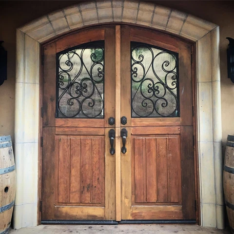 Rustic door solid wood oak mahogany alder birch maple Choose species/size Glass Cover