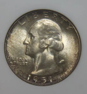 1951-S 25c Washington Quarter - NGC MS67 - Nice COLOR - Picture 1 of 4