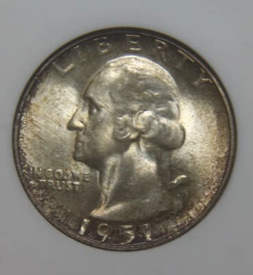 1951-S  25c Washington Quarter - NGC MS67 - Nice COLOR - Image 1 of 4
