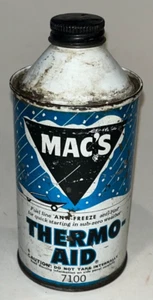 Vintage, MAC'S THERMO-AID, 12oz. Cone Top Tin Can (Dated 1972) - Picture 1 of 3