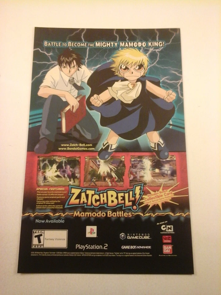 Anuncio impreso de videojuegos 2005 - ¡Zatch Bell! Mamodo Battles - PS2 PS GAMECUBE GBA C.N. Foto 1 de 1