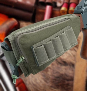 US Tactical Buttstock Shotgun Rifle Shell Holder Cheek Rest Shell Pouch Holder - Picture 1 of 8