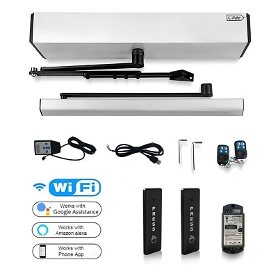 OlideSmart WiFi APP Control Automatic Swing Door Opener with Wireless Push Panel - Image 1 of 4