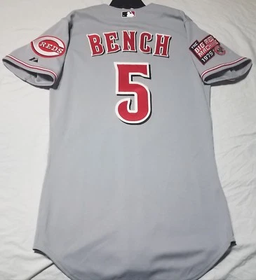 Подлинный Majestic, 44 большой, CINCINNATI REDS серый Джонни скамейка на поле Джерси - Изображение 1 из 4