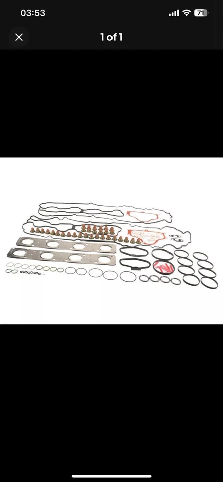 Juego de juntas de culata para 08-14 BMW X5 X6 turboalimentado GAS N63B44A S63B44A GF69P2 Foto 1 de 1